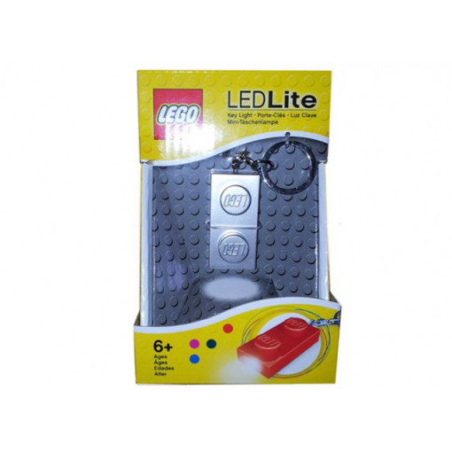 Breloc cu lanterna LEGO placa argintie (LGL-KE52GS-S)