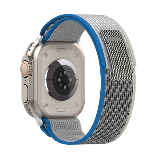 Curea pentru Apple Watch 1/2/3/4/5/6/7/8/SE/SE 2/Ultra (42/44/45/49mm) - Techsuit Watchband (W039) - Blue / Gray
