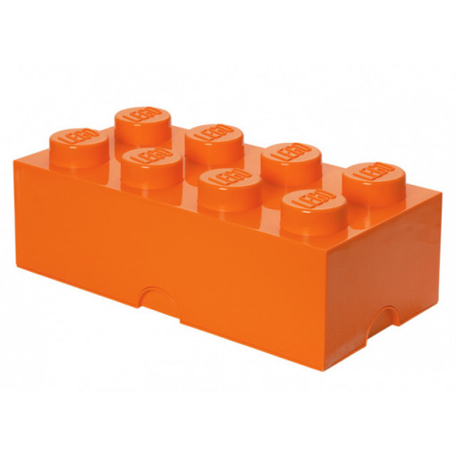 Cutie depozitare LEGO 2x4 portocaliu