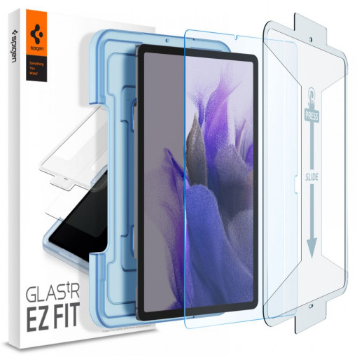 Folie pentru tableta Samsung Galaxy Tab S7 FE 12.4 inch T730/T736 - Spigen Glas.TR EZ FIT - Clear