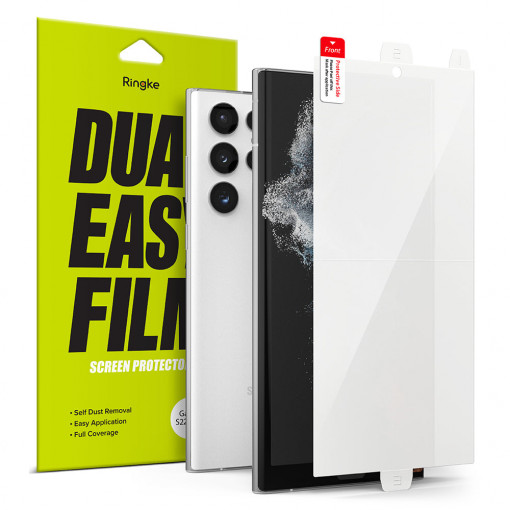 Folie protectie telefon Samsung Galaxy S22 Ultra 5G (set 2) - Ringke Dual Easy Full - Clear