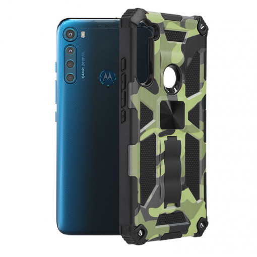Husa telefon Motorola One Fusion Plus - Techsuit Blazor Series - Camo Lime