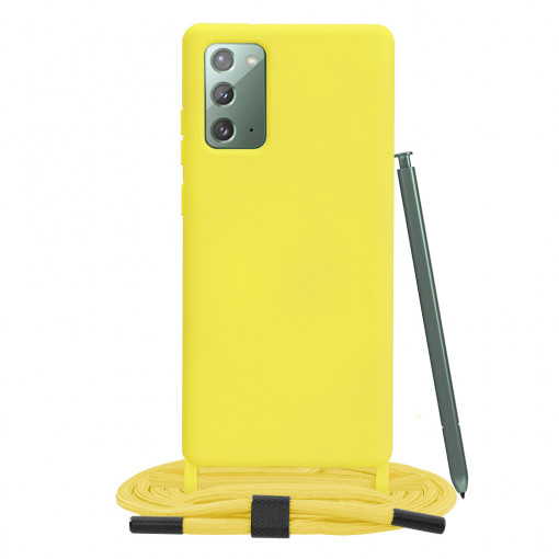 Husa telefon Samsung Galaxy Note 20 4G / Note 20 5G - Techsuit Crossbody Lanyard - Yellow