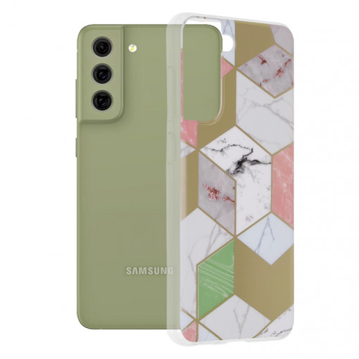 Husa telefon Samsung Galaxy S21 FE 5G - Techsuit Marble Series - Purple Hex