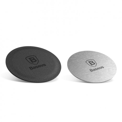 Placute Metalice pentru Telefon (set 2) - Baseus (ACDR-A0S) - Black / Silver