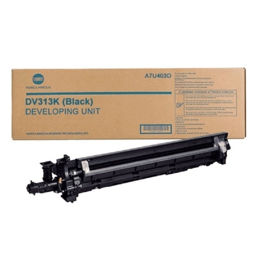 Unitate developare Konica Minolta OEM DV-313 B Developer Unit original A7U403D, DV313K, black, 600000 pagini