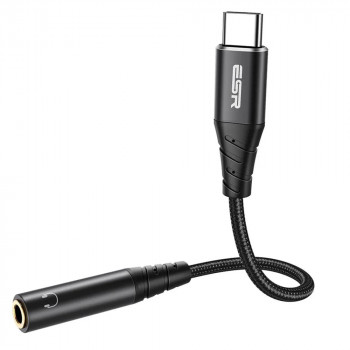Adaptor Type-C la Jack - ESR - Black - Img 1
