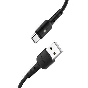 Cablu de Date USB-A la Type-C 10W, 2A, 1.2m - Hoco Star (X30) - Black - Img 2