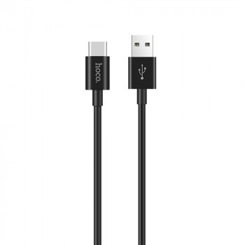 Cablu de Date USB-A la Type-C 15W, 3A, 1m - Hoco Skilled (X23) - Black - Img 4