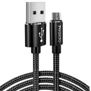 Cablu de Date USB la Micro-USB 2.4A, 1.2m - Yesido (CA-57) - Black