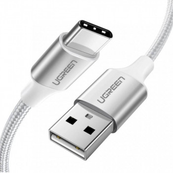 Cablu de Date USB la Type-C 3A, 1.5m - Ugreen (60132) - White