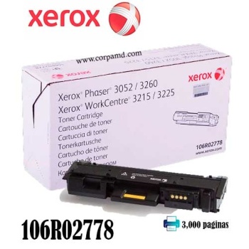 Cartus Toner negru ORIGINAL Xerox 106R02778