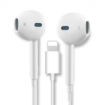 Casti Audio Stereo Lightning cu Microfon, 1.2m - Yesido (YH28) - White