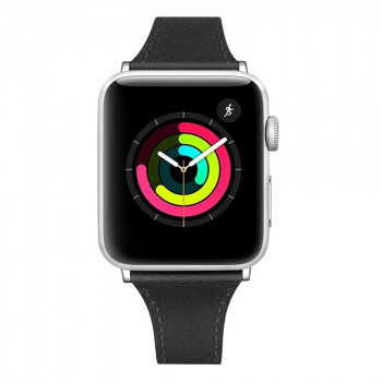 Curea dama pentru Apple Watch 1/2/3/4/5/6/7/8/SE/SE 2 (38/40/41mm) - Techsuit Watchband (W033) - Black - Img 3