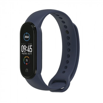 Curea pentru Xiaomi Mi Band 5 / 5 NFC / 6 / 6 NFC / Amazfit Band 5 - Techsuit Watchband (W013) - Dark Blue - Img 1