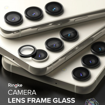 Folie Camera pentru Samsung Galaxy S23 / S23 Plus - Ringke Camera Lens Frame Glass - Black - Img 3