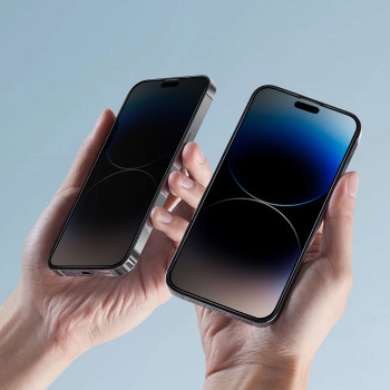 Folie protectie telefon iPhone 14 Pro (set 2) - ESR Screen Shield - Privacy - Img 2