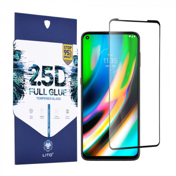 Folie protectie telefon Motorola Moto G9 Plus - Lito 2.5D FullGlue Glass - Black - Img 1