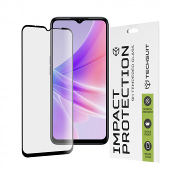 Folie protectie telefon Oppo A77 / Realme C31 / C35 / Narzo 50A Prime - Techsuit 111D Full Cover / Full Glue Glass - Black