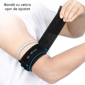 Husa brat alergare universala telefon - Supcase Armband - Negru - Img 3