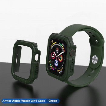 Husa pentru Apple Watch 7 / 8 (41mm) + Folie - Lito Watch Armor 360 - Green - Img 4