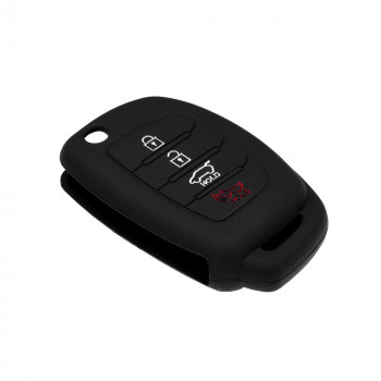 Husa pentru cheie Hyundai Santa Fe, Elantra - Techsuit Car Key Case (3003.03) - Black - Img 4