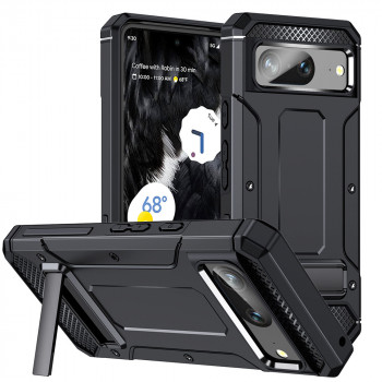 Husa telefon Google Pixel 8 - Techsuit Hybrid Armor Kickstand - Black