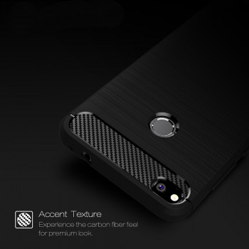 Husa telefon Huawei P9 Lite 2017 / P8 Lite 2017 - Techsuit Carbon Silicone - Black - Img 2