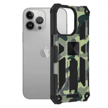 Husa telefon iPhone 13 Pro - Techsuit Blazor Series - Camo Lime - Img 1