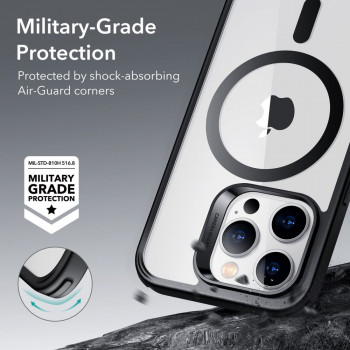 Husa telefon iPhone 14 Pro - ESR Classic Hybrid HaloLock - Clear Black - Img 4