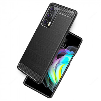 Husa telefon Motorola Edge 20 - Techsuit Carbon Silicone - Black - Img 3