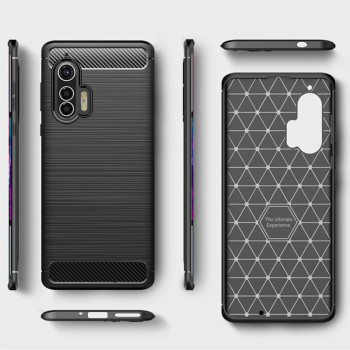 Husa telefon Motorola Edge Plus - Techsuit Carbon Silicone - Black - Img 3