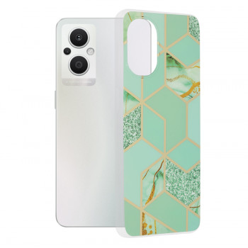 Husa telefon Oppo Reno7 Lite / Reno8 Lite / OnePlus Nord N20 5G - Techsuit Marble Series - Green Hex - Img 1