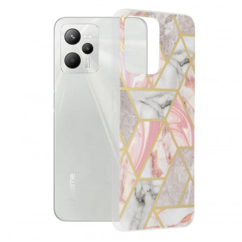 Husa telefon Realme C35 / Narzo 50A Prime - Techsuit Marble Series - Pink Hex