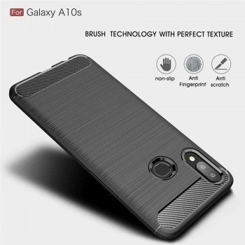 Husa telefon Samsung Galaxy A10s / M01s - Techsuit Carbon Silicone - Black - Img 2