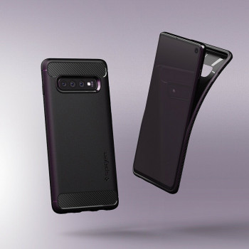 Husa telefon Samsung Galaxy S10 - Spigen Rugged Armor - Black - Img 4