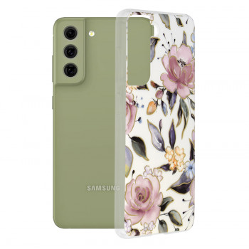 Husa telefon Samsung Galaxy S21 FE 5G - Techsuit Marble Series - Chloe White