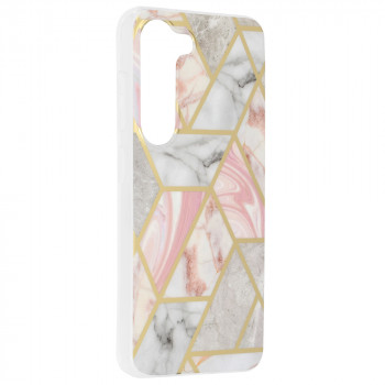 Husa telefon Samsung Galaxy S23 - Techsuit Marble Series - Pink Hex - Img 2