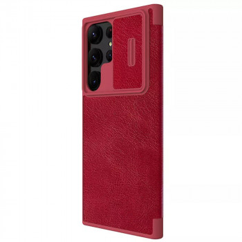 Husa telefon Samsung Galaxy S23 Ultra - Nillkin QIN Leather Pro Case - Red - Img 4