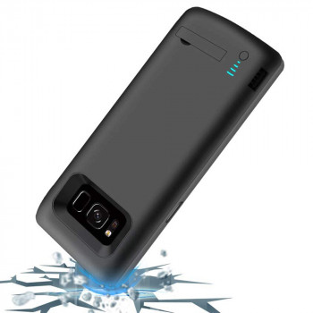 Husa telefon Samsung Galaxy S8 Plus cu Baterie de 6500mAh - Techsuit Power Pro - Black - Img 4