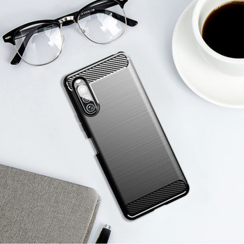 Husa telefon Sony Xperia Ace 2 - Techsuit Carbon Silicone - Black - Img 4