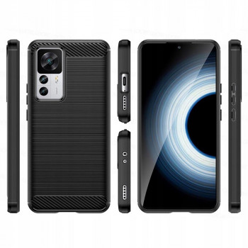 Husa telefon Xiaomi 12T / 12T Pro - Techsuit Carbon Silicone - Black - Img 2