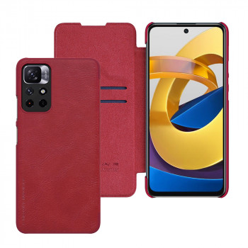 Husa telefon Xiaomi Poco M4 Pro 5G - Nillkin QIN Leather Case - Red