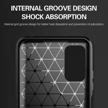 Husa telefon Xiaomi Redmi Note 10 5G / Poco M3 Pro 5G - Techsuit Carbon Silicone - Black - Img 4