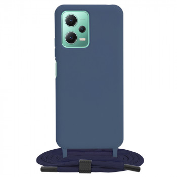 Husa telefon Xiaomi Redmi Note 12 5G / Poco X5 - Techsuit Crossbody Lanyard - Blue