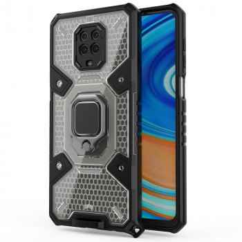 Husa telefon Xiaomi Redmi Note 9S / Note 9 Pro / Note 9 Pro Max - Techsuit Honeycomb Armor - Black - Img 1