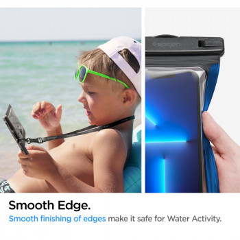 Husa universala pentru telefon (set 2) - Spigen Waterproof Case A601 - Black - Img 4