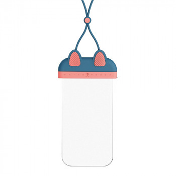 Husa Waterproof pentru Telefon 7 inch - USAMS Bag (US-YD010) - Blue/Pink - Img 2