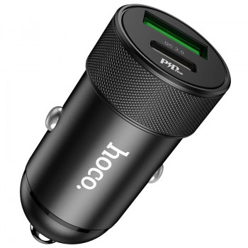 Incarcator Auto USB, QC3.0, 18W, Type-C, PD20W - Hoco (Z32B Speed Up) - Black - Img 4