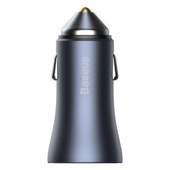Incarcator Auto USB, Type-C, 40W + Cablu Lightning - Baseus (TZCCJD-B0G) - Dark Gray - Img 3